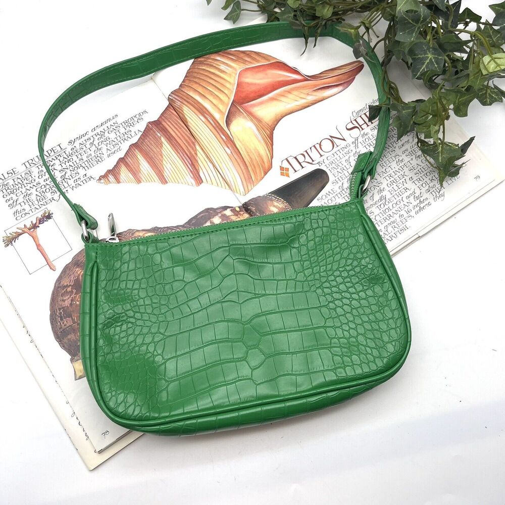 Wild Fable Green Faux Gator Shoulder Handbag Purse